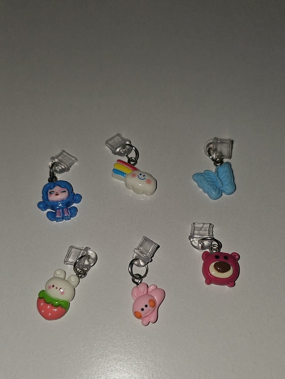 Phone Dust Plug Type-C Cute Assorted Kawaii Charms Multicolored New 6pc
